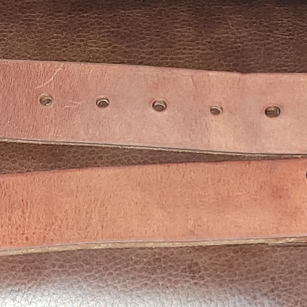 Medium Classic Brown Leather Belt with Silver Buckle